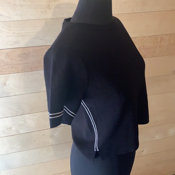 Zara Cropped Black Top Medium - Picture 2 of 2